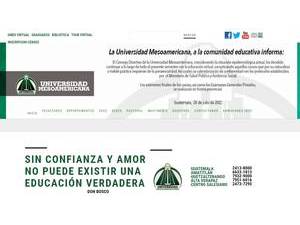 Mesoamerican University, Guatemala's Website Screenshot