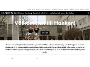 Hanken Svenska handelshögskolan's Website Screenshot