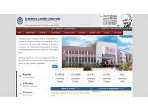 Mahatma Gandhi University, Nalgonda's Website Screenshot