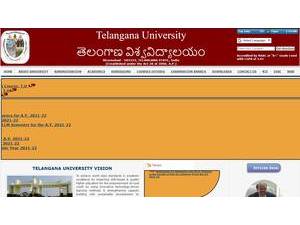 Telangana University's Website Screenshot