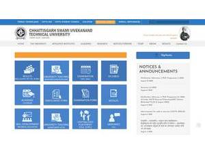 छत्तीसगढ़ स्वामी विवेकानंद तकनीकी विश्वव's Website Screenshot