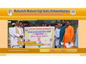 Maharishi Mahesh Yogi Vedic Vishwavidyalaya's Website Screenshot