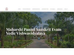 Maharshi Panini Sanskrit Vishwavidyalaya's Website Screenshot