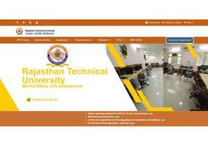 Rajasthan Technical University Kota's Website Screenshot