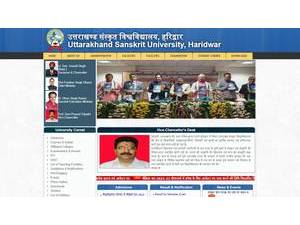 Uttarakhand Sanskrit University's Website Screenshot