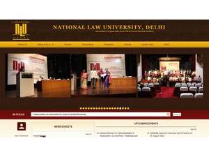 National Law University, Delhi's Website Screenshot