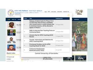 Central University of Karnataka's Website Screenshot