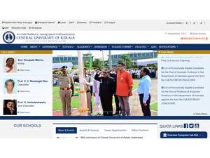 Central University of Kerala's Website Screenshot