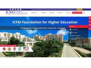ICFAI Foundation for Higher Education's Website Screenshot