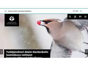 University of Eastern Finland's Website Screenshot