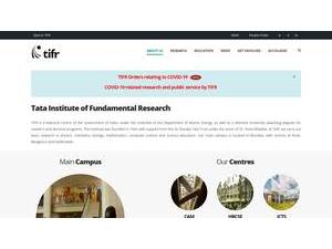 टाटा मूलभूत संशोधन संस्था's Website Screenshot