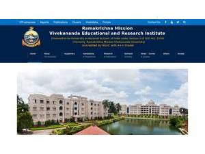 Ramakrishna Mission Vivekananda Educational and Research Institute's Website Screenshot