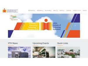 Indian Institute of Technology Hyderabad's Website Screenshot