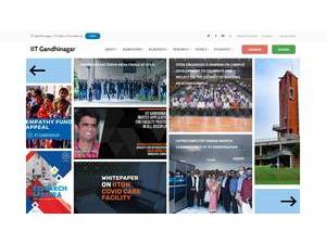 Indian Institute of Technology Gandhinagar's Website Screenshot