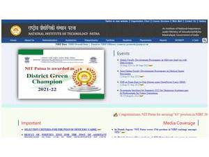 National Institute of Technology, Patna's Website Screenshot