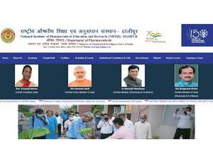 National Institute of Pharmaceutical Education and Research, Hajipur's Website Screenshot