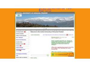 हिमाचल प्रदेश केन्‍द्रीय विश्‍वविद्यालय's Website Screenshot