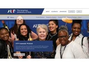 The American University of Paris's Website Screenshot