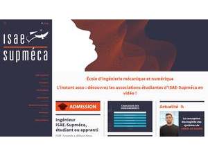 Supméca - Higher Institute of Mechanical Engineering's Website Screenshot