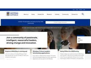 The University of Western Australia's Website Screenshot