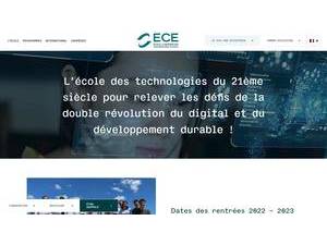 ECE Paris Graduate School of Engineering's Website Screenshot