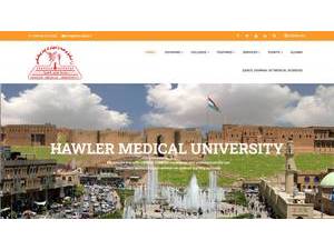 Hawler Medical University's Website Screenshot