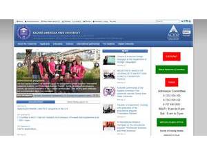 Kazakh-American Free University's Website Screenshot