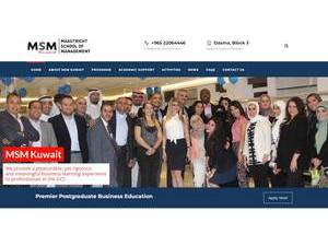 Maastricht School of Management Kuwait's Website Screenshot