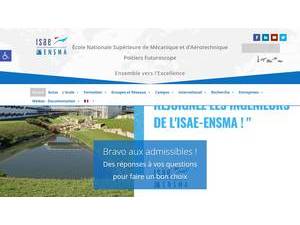 École Nationale Supérieure de Mécanique et d'Aérotechnique's Website Screenshot