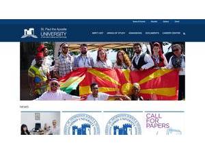 Универзитет за информатички науки и технологии Св. Апостол Павле's Website Screenshot