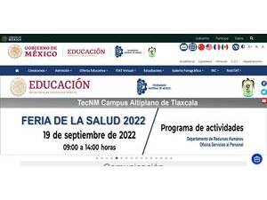 Technological Institute of Tlaxcala Plateau's Website Screenshot