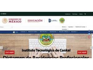 Instituto Tecnológico de Conkal's Website Screenshot
