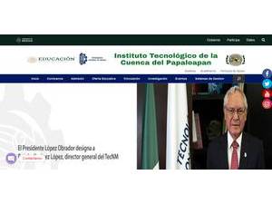 Instituto Tecnológico de La Cuenca del Papaloapan's Website Screenshot