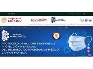 Technological Institute of Morelia's Website Screenshot