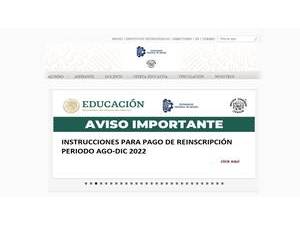 Instituto Tecnológico de Tehuacán's Website Screenshot