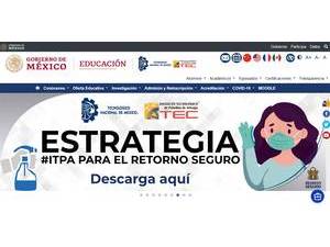 Technological Institute of Pabellón de Arteaga's Website Screenshot