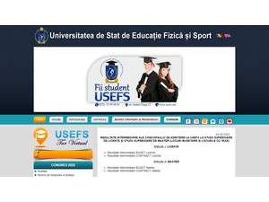 Universitatea de Stat de Educatie Fizica si Sport's Website Screenshot