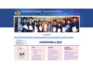 Cooperative-Commercial University of Moldova's Website Screenshot