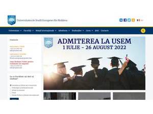 Европейский Университет Молдовы's Website Screenshot