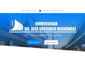 Universidad Dr. José Gregorio Hernández's Website Screenshot