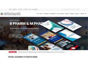 Dubai Pharmacy College's Website Screenshot