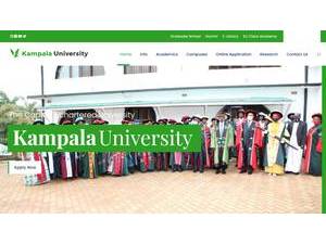 Kampala University's Website Screenshot