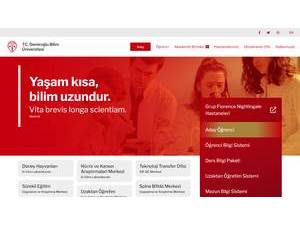Istanbul Science University's Website Screenshot