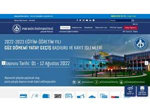 Piri Reis Üniversitesi's Website Screenshot