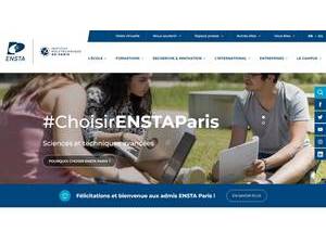 ENSTA ParisTech's Website Screenshot