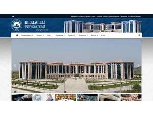 Kirklareli Üniversitesi's Website Screenshot