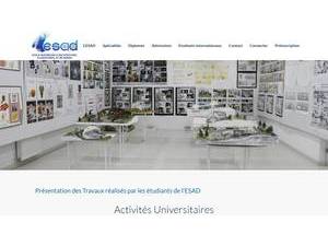 Private Higher School of Architecture, Audiovisual and Design's Website Screenshot