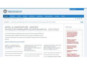 Université de Thiès's Website Screenshot