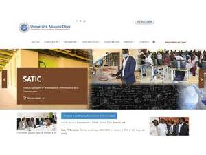 Université Alioune Diop de Bambey's Website Screenshot
