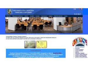 Universitatea Crestina Dimitrie Cantemir's Website Screenshot